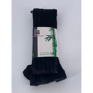 FOOT TRAFFIC Women's Black Bamboo Eco Friendly Pull-On Tights SZ OS